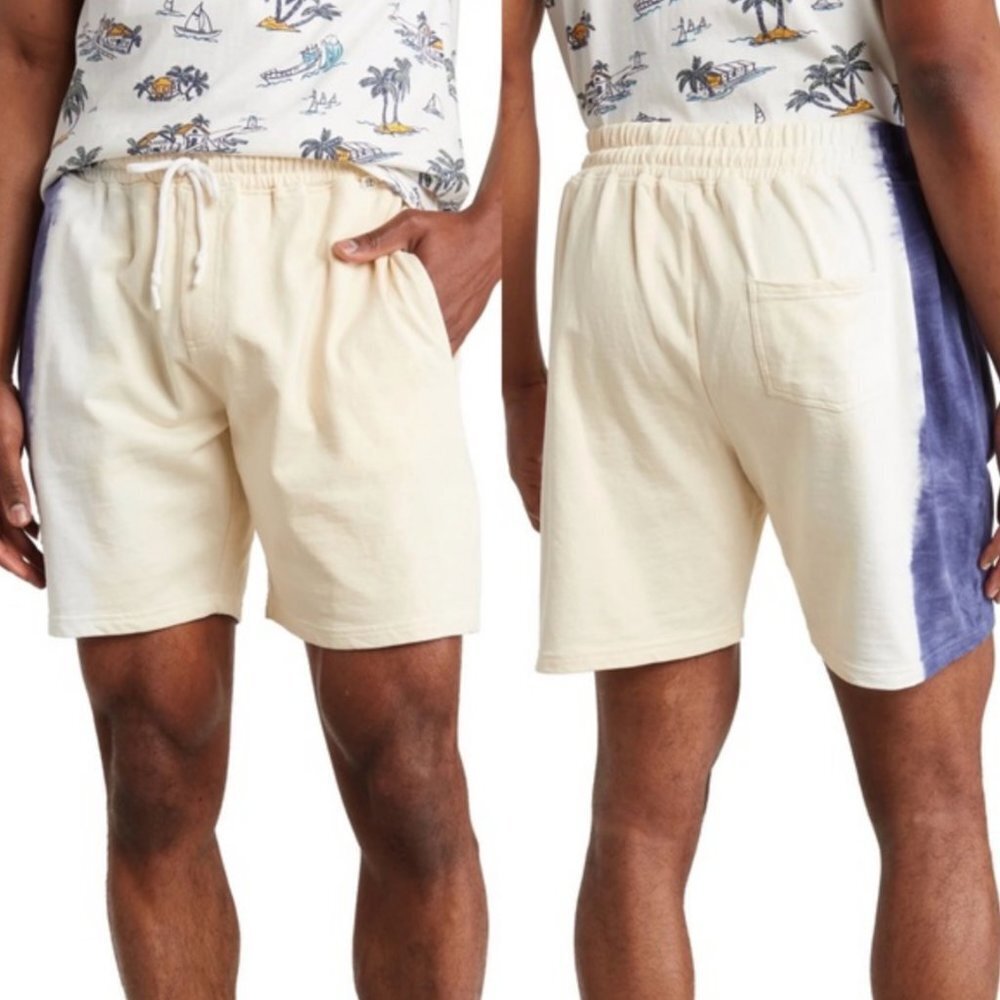 Nordstrom Sovereign Code Ryker Shorts Ecru Navy Size‎ Large Drawstring Elastic L